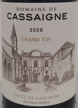 Domaine de Cassaigne 2020 Grand Vin Côtes de Gascogne, Rotwein, trocken, 0,75l Plaimont
